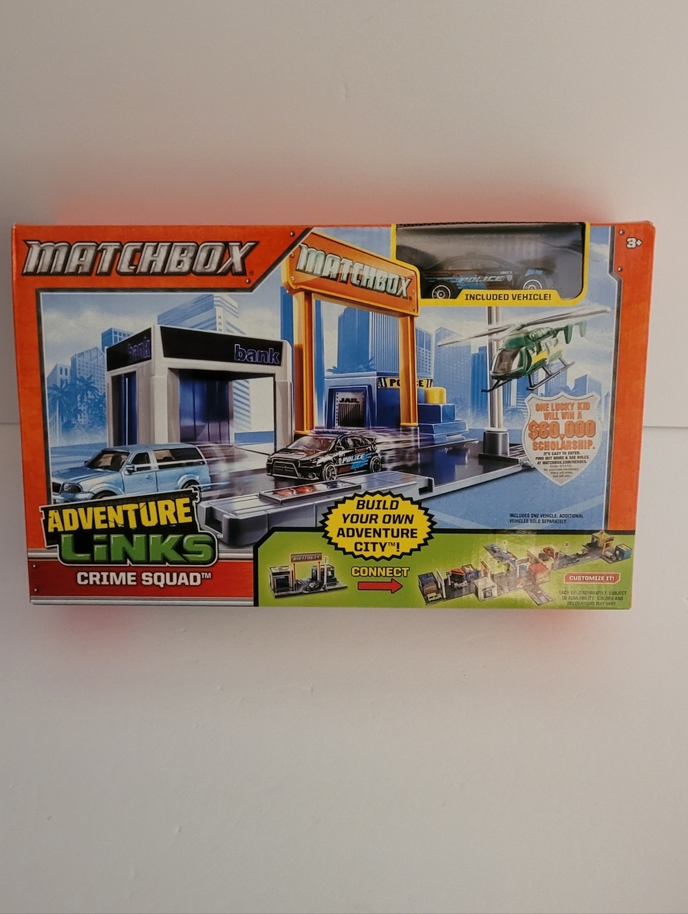 Matchbox Car Adventure Links Playset Crime Squad Bank Police Build Your Own City
